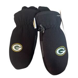 Vintage Green Bay Packers NFL Youth Fleece Mittens Thinsulate Waterproof Winter